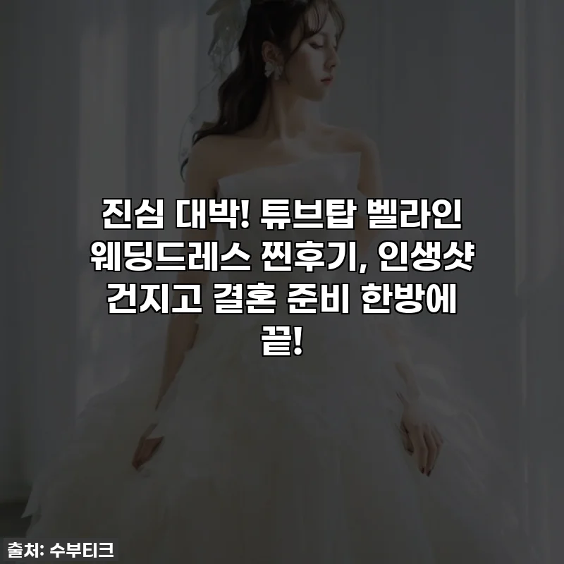 진심 대박! 튜브탑 벨라인 웨딩드레스 찐후기, 인생샷 건지고 결혼 준비 한방에 끝!
