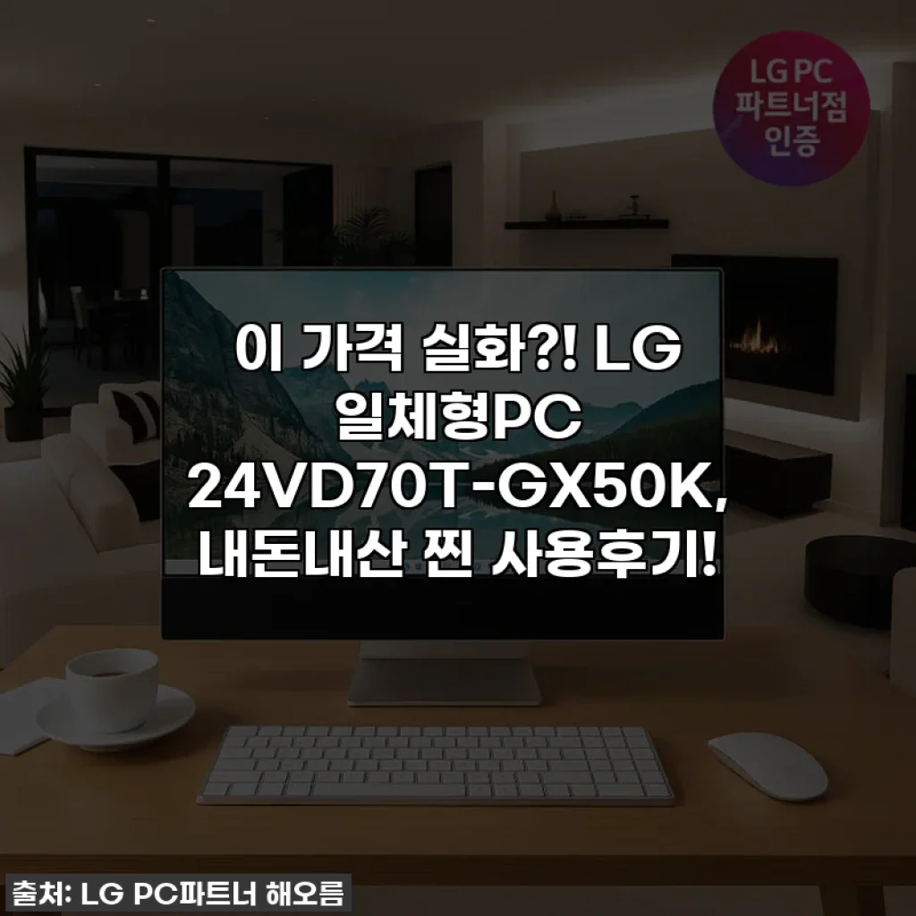 이 가격 실화?! LG 일체형PC 24VD70T-GX50K, 내돈내산 찐 사용후기!