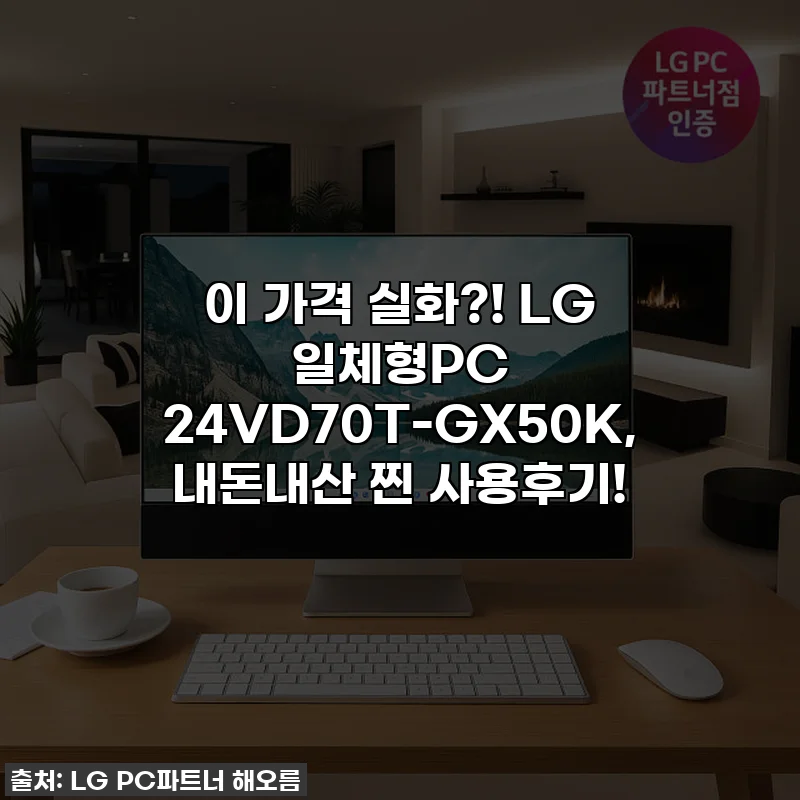 이 가격 실화?! LG 일체형PC 24VD70T-GX50K, 내돈내산 찐 사용후기!