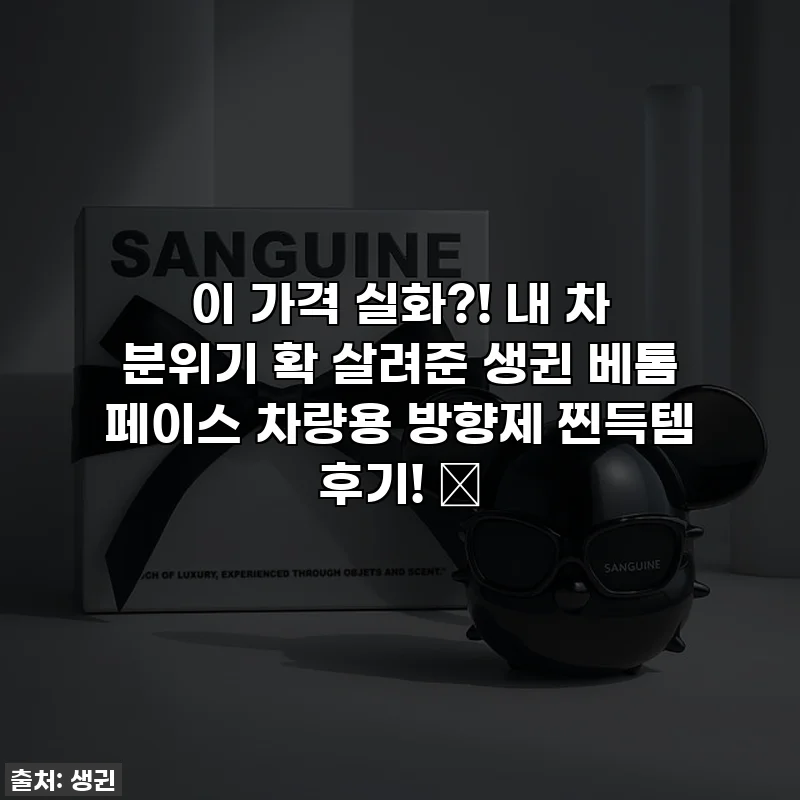 이 가격 실화?! 내 차 분위기 확 살려준 생귄 베톰 페이스 차량용 방향제 찐득템 후기! 💖