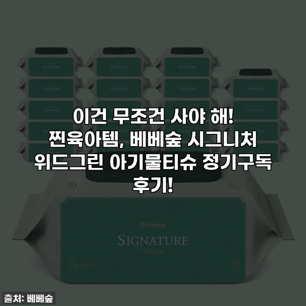 이건 무조건 사야 해! 찐육아템, 베베숲 시그니처 위드그린 아기물티슈 정기구독 후기!