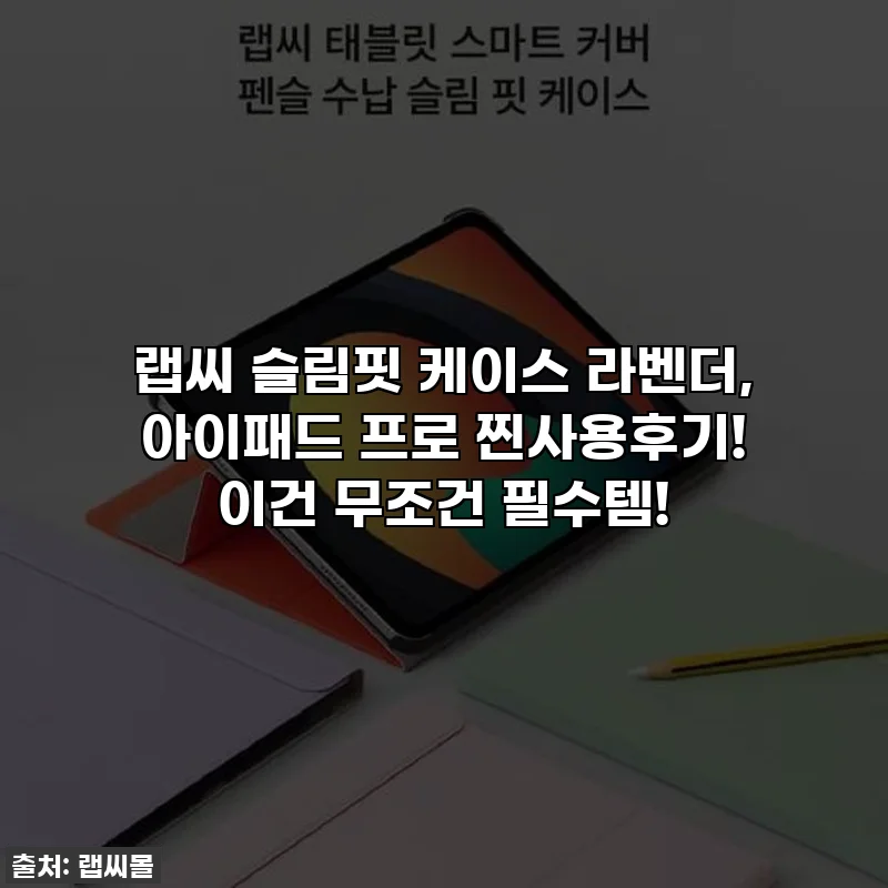 랩씨 슬림핏 케이스 라벤더, 아이패드 프로 찐사용후기! 이건 무조건 필수템!
