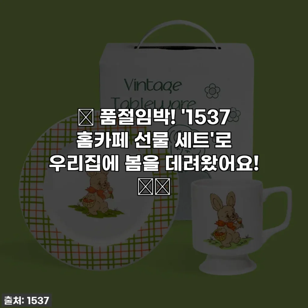 🎁 품절임박! '1537 홈카페 선물 세트'로 우리집에 봄을 데려왔어요! ☕✨