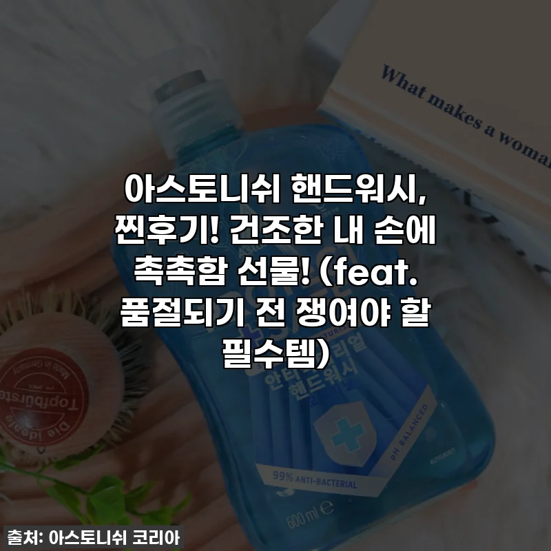 아스토니쉬 핸드워시, 찐후기! 건조한 내 손에 촉촉함 선물! (feat. 품절되기 전 쟁여야 할 필수템)