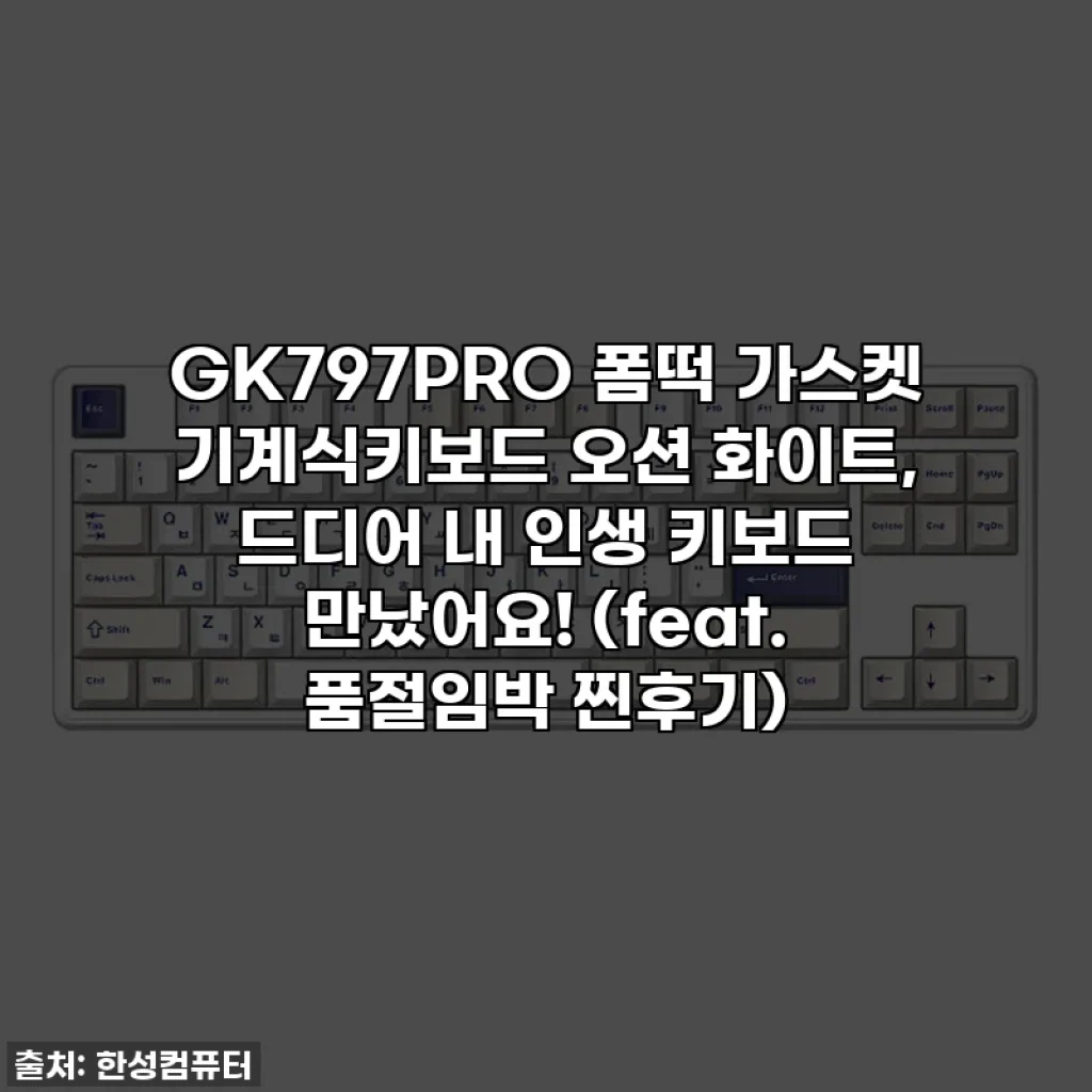 GK797PRO 폼떡 가스켓 기계식키보드 오션 화이트, 드디어 내 인생 키보드 만났어요! (feat. 품절임박 찐후기)
