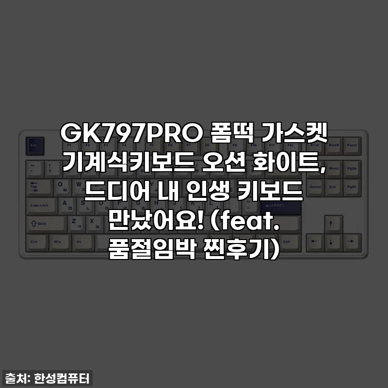GK797PRO 폼떡 가스켓 기계식키보드 오션 화이트, 드디어 내 인생 키보드 만났어요! (feat. 품절임박 찐후기)