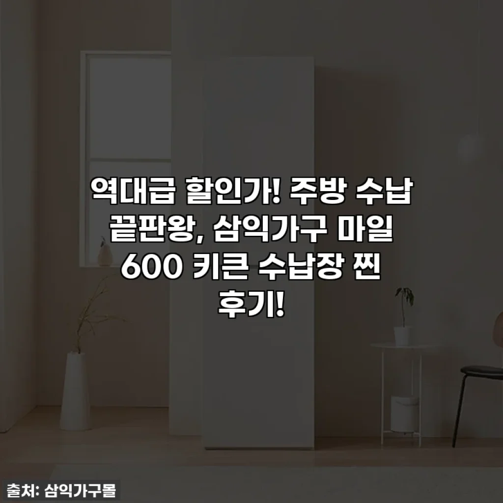 역대급 할인가! 주방 수납 끝판왕, 삼익가구 마일 600 키큰 수납장 찐 후기!