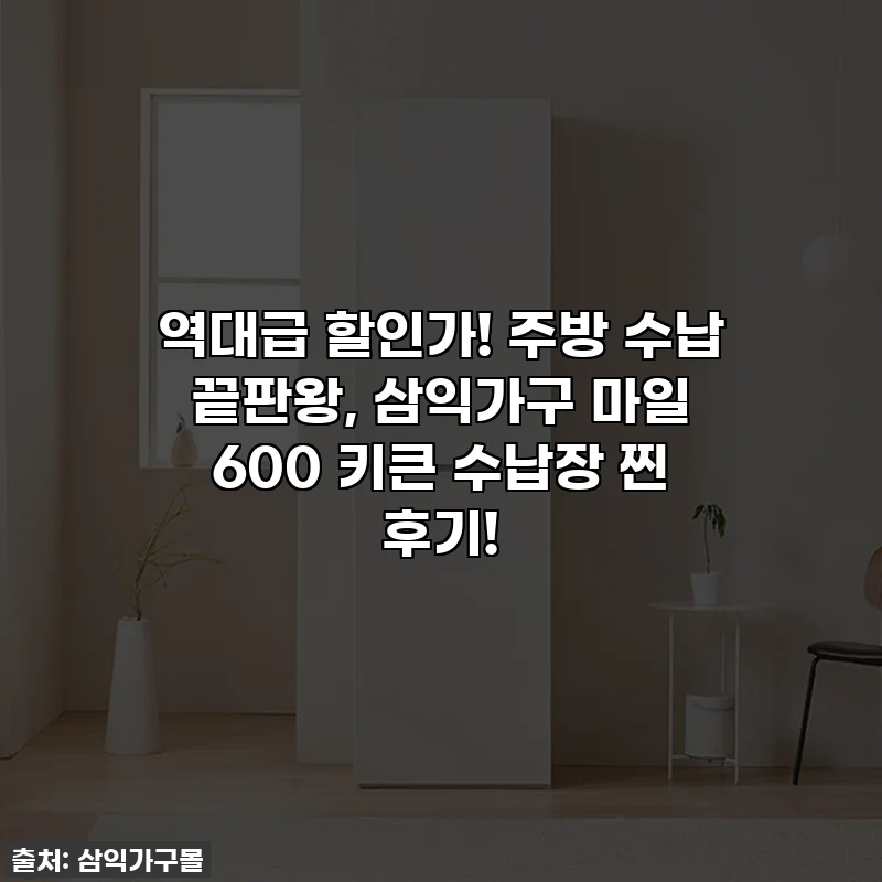 역대급 할인가! 주방 수납 끝판왕, 삼익가구 마일 600 키큰 수납장 찐 후기!