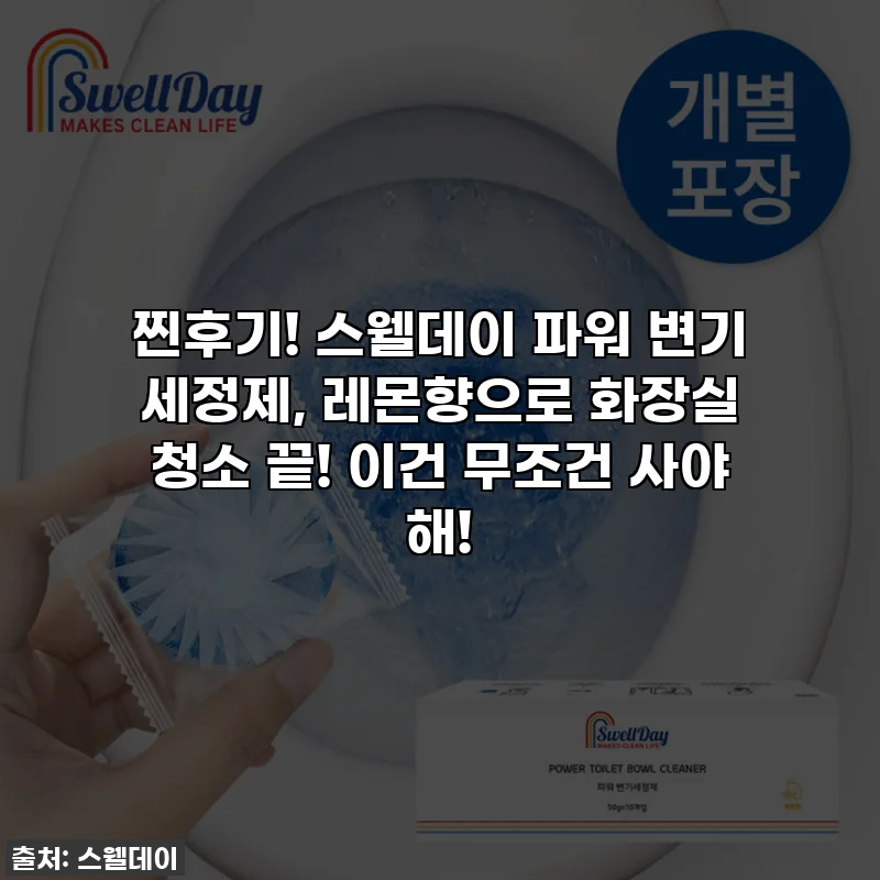 찐후기! 스웰데이 파워 변기 세정제, 레몬향으로 화장실 청소 끝! 이건 무조건 사야 해!