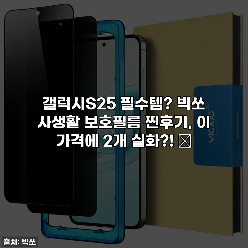 갤럭시S25 필수템? 빅쏘 사생활 보호필름 찐후기, 이 가격에 2개 실화?! 🙊