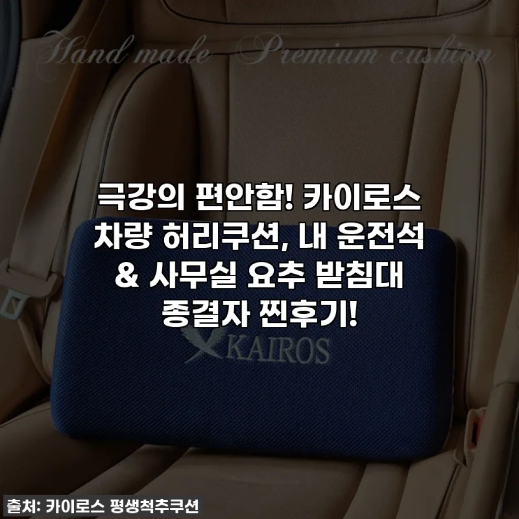 극강의 편안함! 카이로스 차량 허리쿠션, 내 운전석 & 사무실 요추 받침대 종결자 찐후기!
