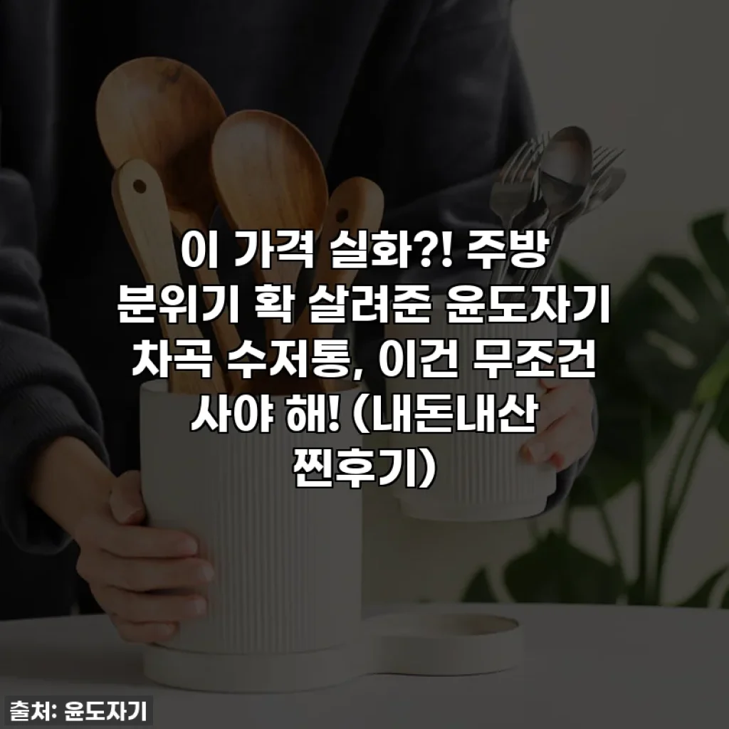 이 가격 실화?! 주방 분위기 확 살려준 윤도자기 차곡 수저통, 이건 무조건 사야 해! (내돈내산 찐후기)