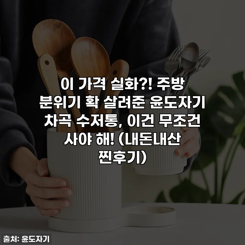 이 가격 실화?! 주방 분위기 확 살려준 윤도자기 차곡 수저통, 이건 무조건 사야 해! (내돈내산 찐후기)