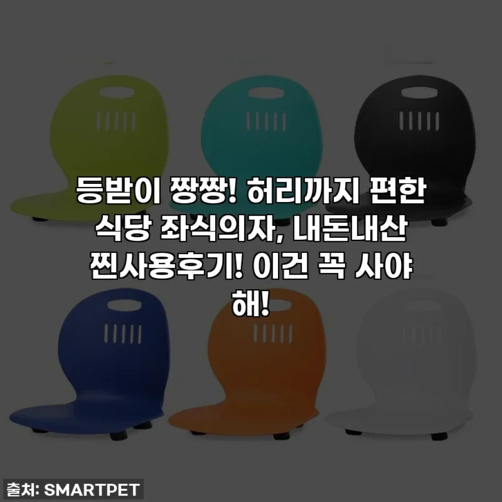 등받이 짱짱! 허리까지 편한 식당 좌식의자, 내돈내산 찐사용후기! 이건 꼭 사야 해!