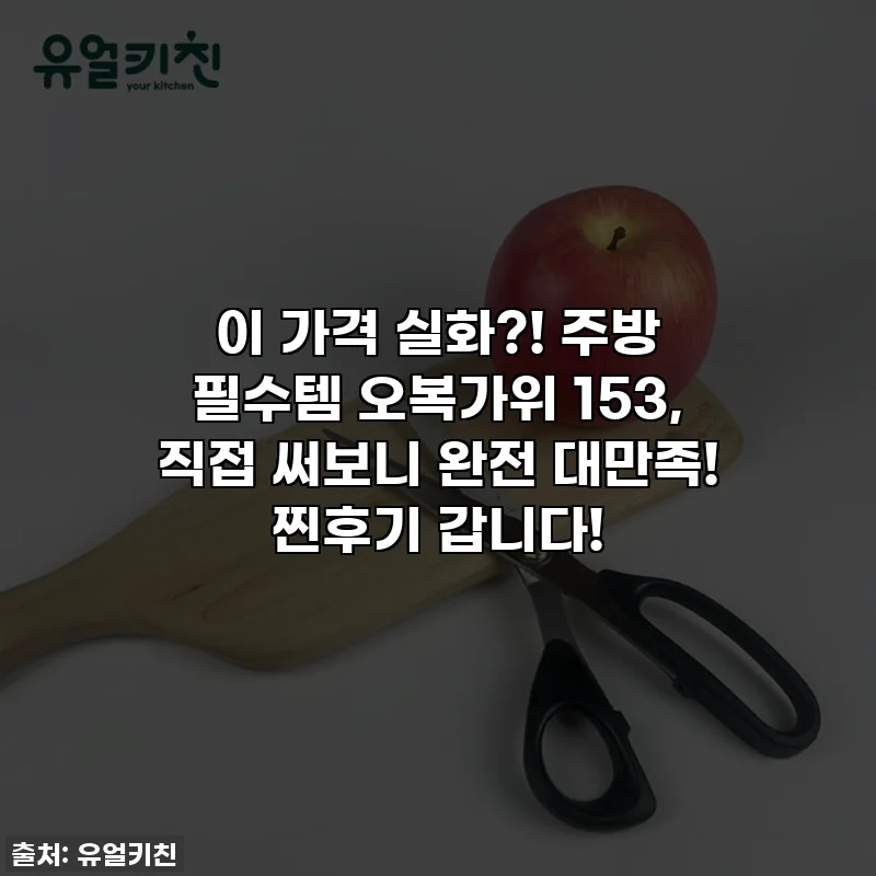 이 가격 실화?! 주방 필수템 오복가위 153, 직접 써보니 완전 대만족! 찐후기 갑니다!