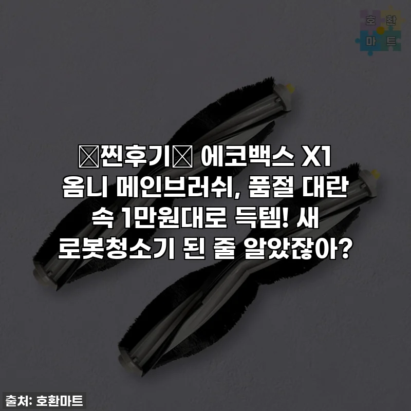✨찐후기✨ 에코백스 X1 옴니 메인브러쉬, 품절 대란 속 1만원대로 득템! 새 로봇청소기 된 줄 알았잖아?