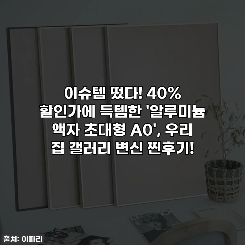 이슈템 떴다! 40% 할인가에 득템한 '알루미늄 액자 초대형 A0', 우리 집 갤러리 변신 찐후기!