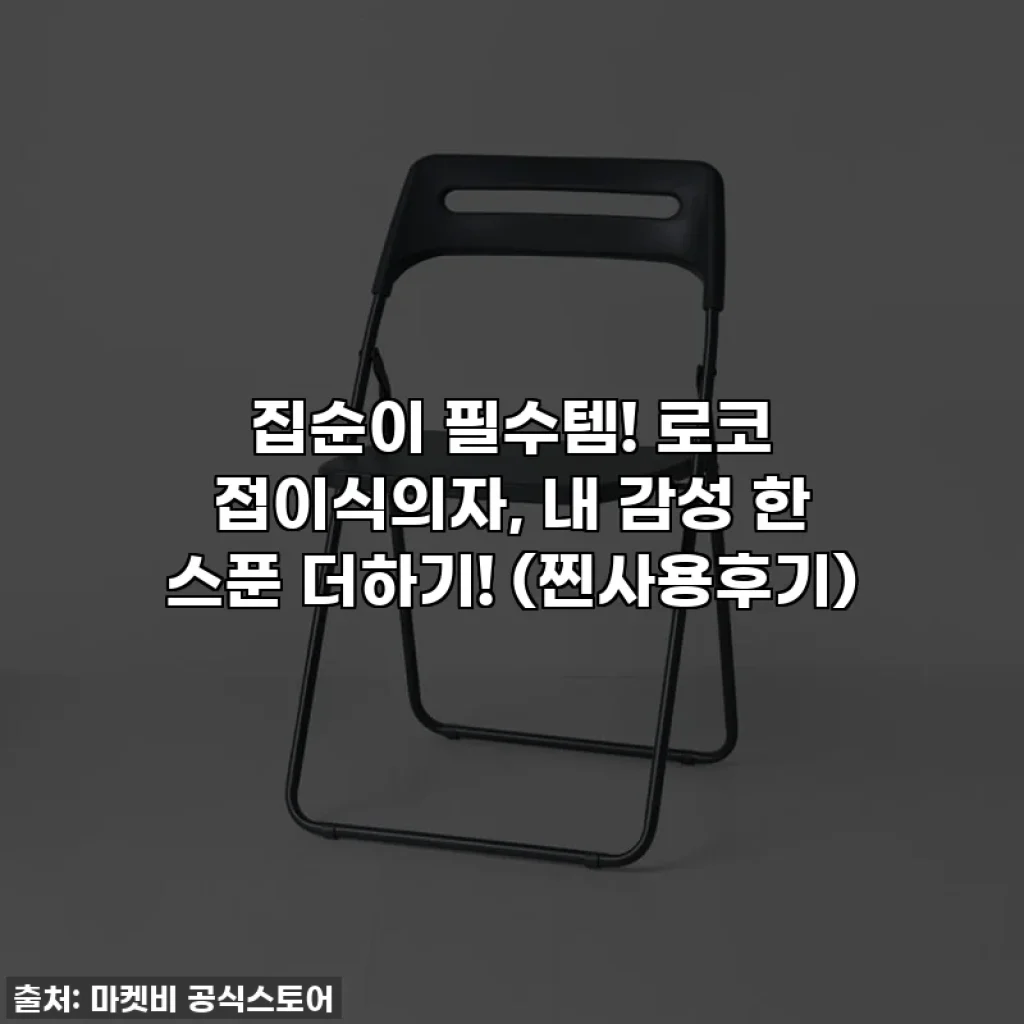 집순이 필수템! 로코 접이식의자, 내 감성 한 스푼 더하기! (찐사용후기)