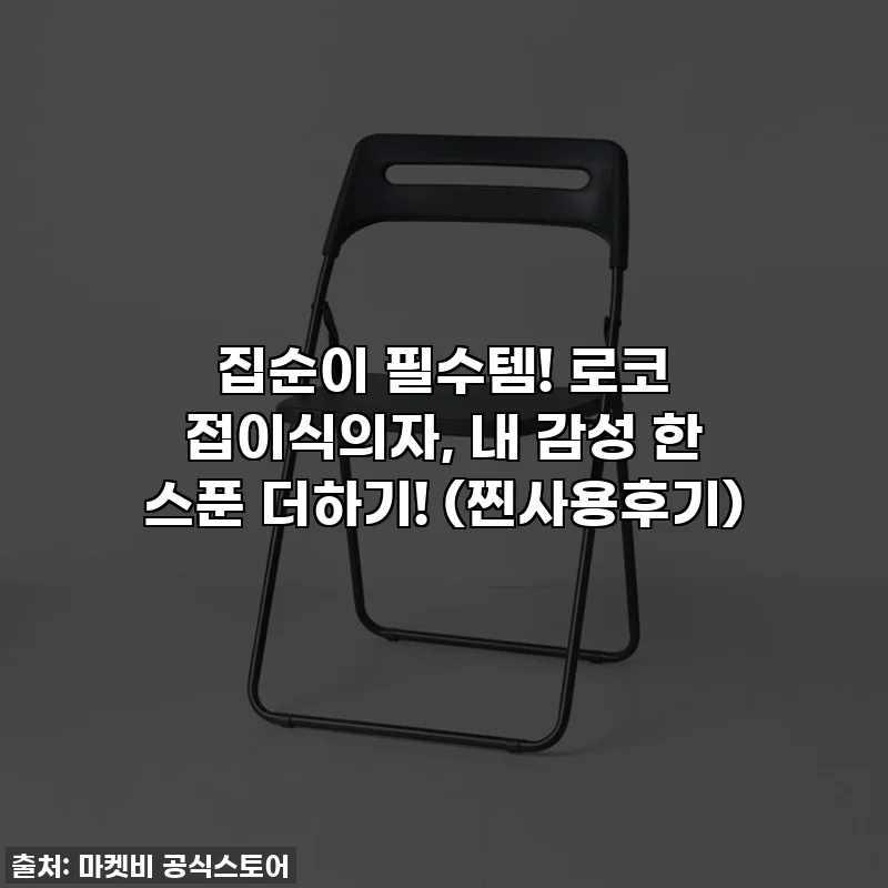 집순이 필수템! 로코 접이식의자, 내 감성 한 스푼 더하기! (찐사용후기)