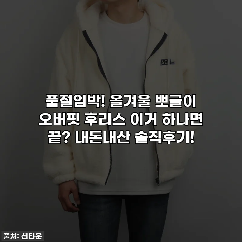 품절임박! 올겨울 뽀글이 오버핏 후리스 이거 하나면 끝? 내돈내산 솔직후기!