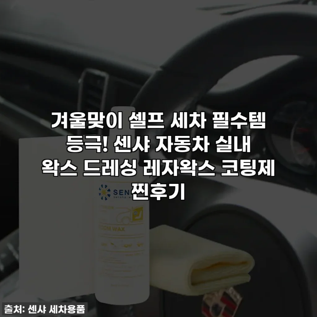 겨울맞이 셀프 세차 필수템 등극! 센샤 자동차 실내 왁스 드레싱 레자왁스 코팅제 찐후기