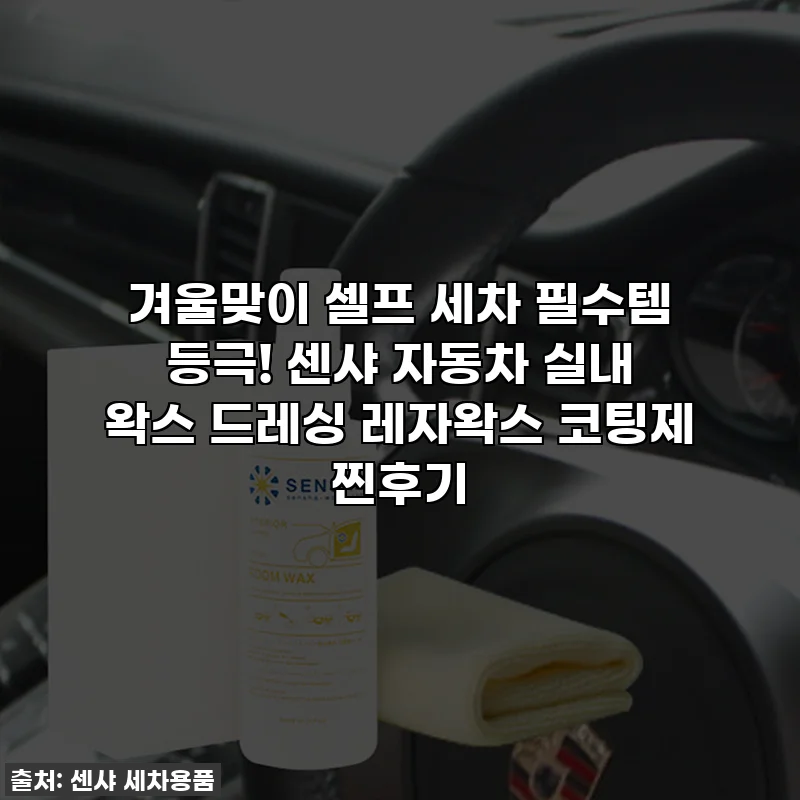 겨울맞이 셀프 세차 필수템 등극! 센샤 자동차 실내 왁스 드레싱 레자왁스 코팅제 찐후기