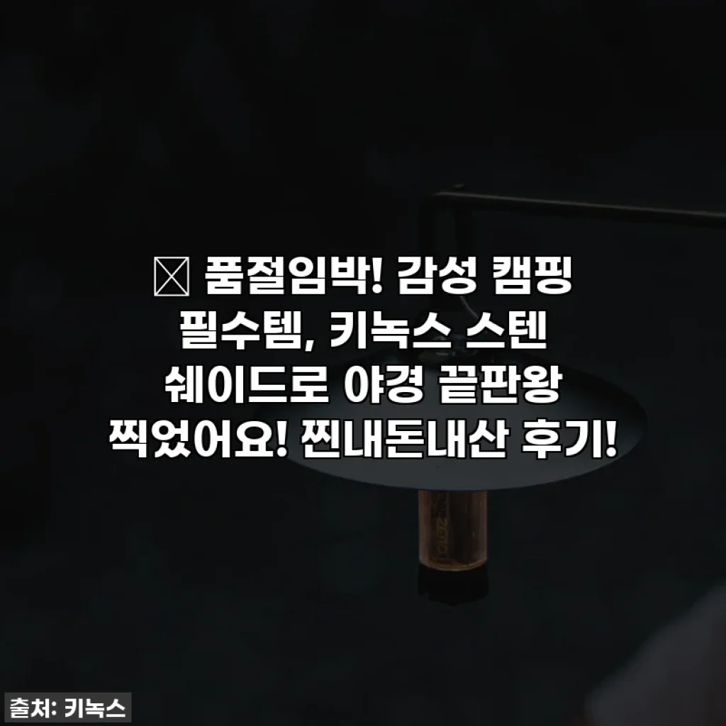 🔥 품절임박! 감성 캠핑 필수템, 키녹스 스텐 쉐이드로 야경 끝판왕 찍었어요! 찐내돈내산 후기!