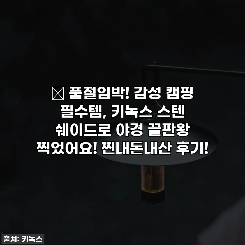 🔥 품절임박! 감성 캠핑 필수템, 키녹스 스텐 쉐이드로 야경 끝판왕 찍었어요! 찐내돈내산 후기!