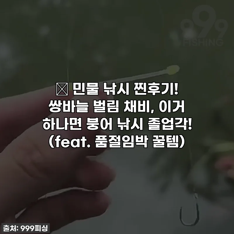 🎣 민물 낚시 찐후기! 쌍바늘 벌림 채비, 이거 하나면 붕어 낚시 졸업각! (feat. 품절임박 꿀템)