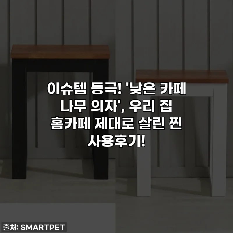 이슈템 등극! '낮은 카페 나무 의자', 우리 집 홈카페 제대로 살린 찐 사용후기!