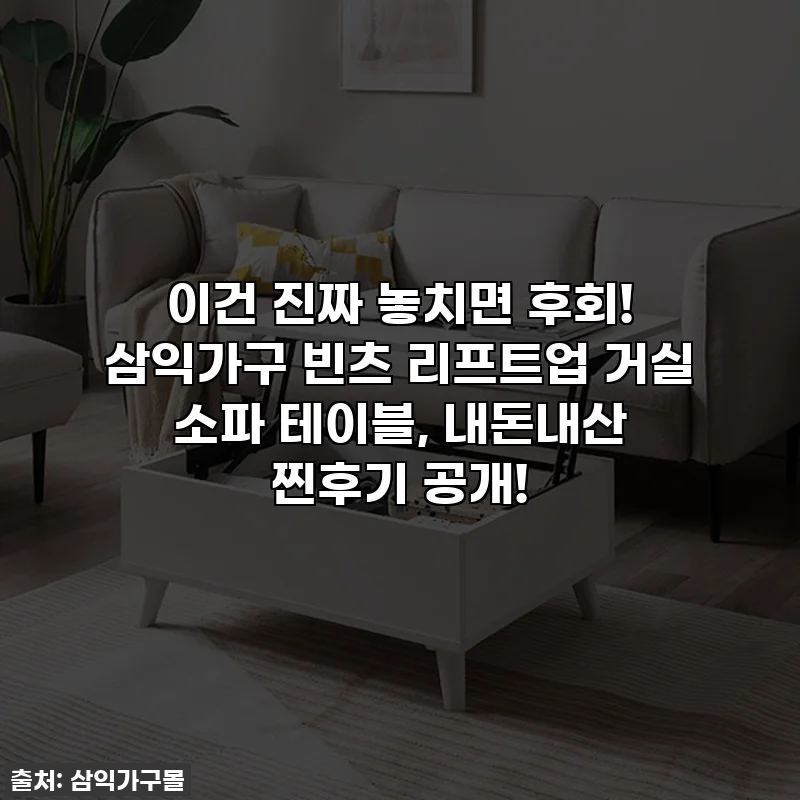 이건 진짜 놓치면 후회! 삼익가구 빈츠 리프트업 거실 소파 테이블, 내돈내산 찐후기 공개!