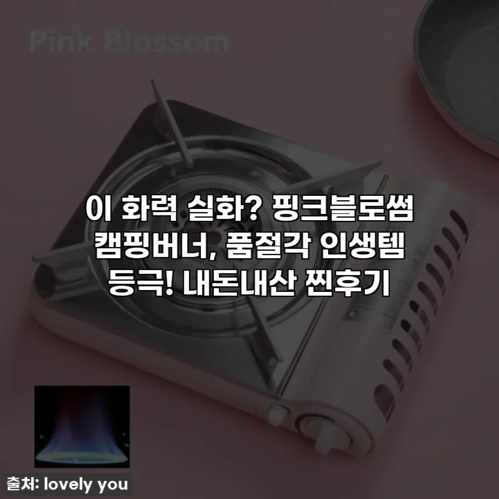 이 화력 실화? 핑크블로썸 캠핑버너, 품절각 인생템 등극! 내돈내산 찐후기