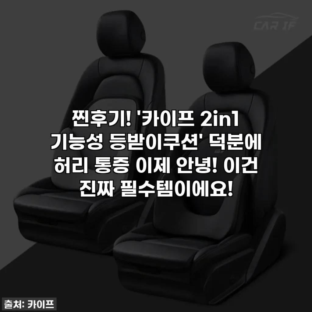 찐후기! '카이프 2in1 기능성 등받이쿠션' 덕분에 허리 통증 이제 안녕! 이건 진짜 필수템이에요!