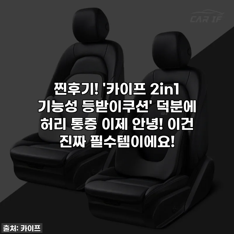 찐후기! '카이프 2in1 기능성 등받이쿠션' 덕분에 허리 통증 이제 안녕! 이건 진짜 필수템이에요!
