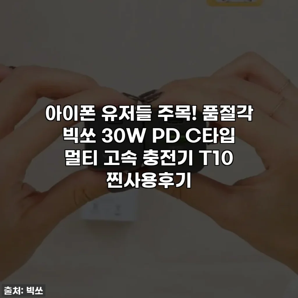 아이폰 유저들 주목! 품절각 빅쏘 30W PD C타입 멀티 고속 충전기 T10 찐사용후기