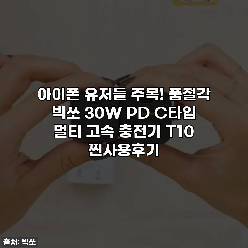 아이폰 유저들 주목! 품절각 빅쏘 30W PD C타입 멀티 고속 충전기 T10 찐사용후기