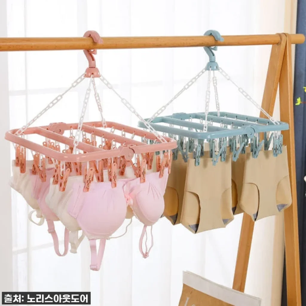 32p 양말건조대 빨래집게 속옷걸이 집게 옷걸이