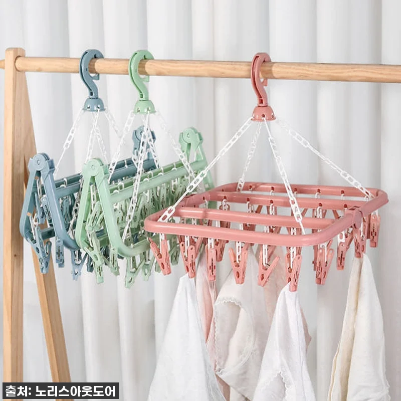 32p 양말건조대 빨래집게 속옷걸이 관련 이미지 1