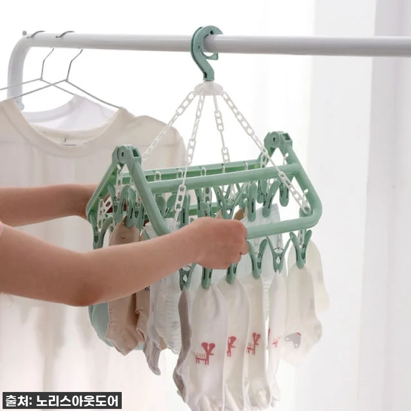 32p 양말건조대 빨래집게 속옷걸이 관련 이미지 2