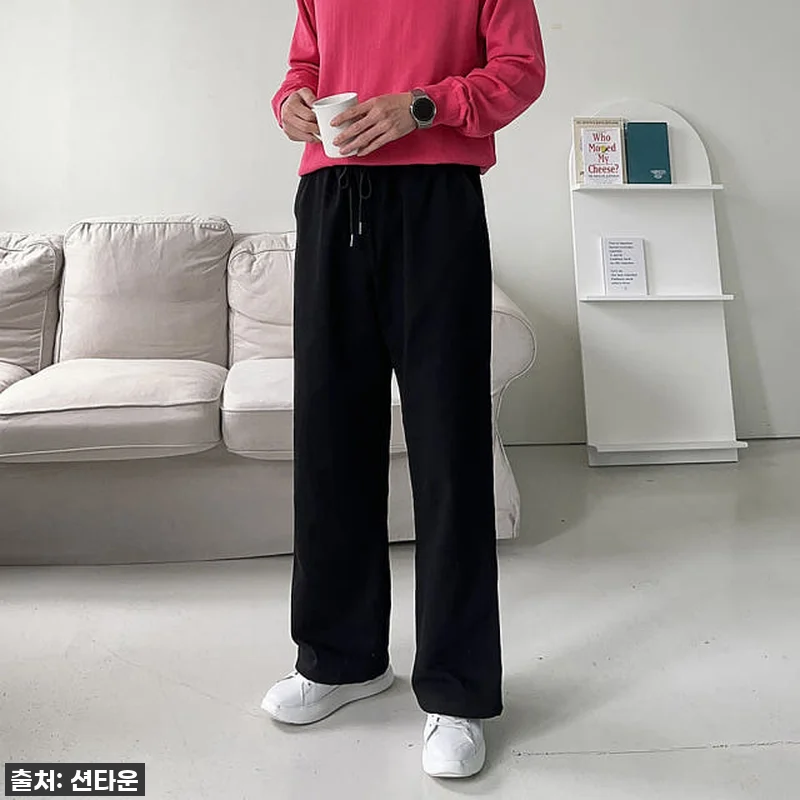 1+1 남자와이드팬츠 밴딩 통큰바지 관련 이미지 3