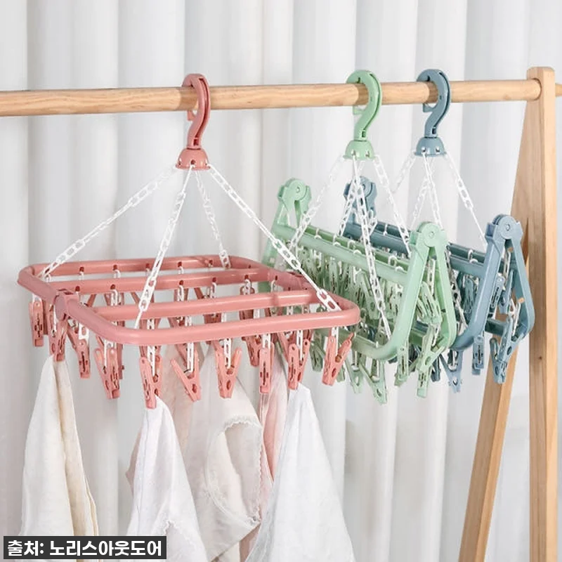 32p 양말건조대 빨래집게 속옷걸이 관련 이미지 4