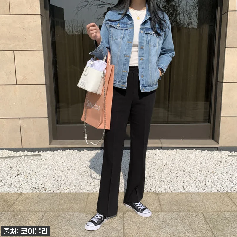 오버핏 프리미엄 연청 데님 자켓 여성 관련 이미지 6