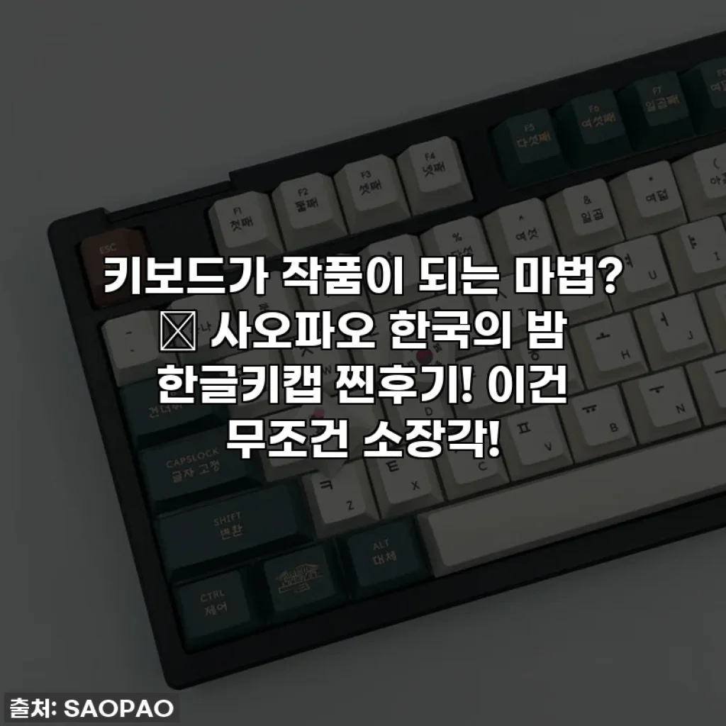 키보드가 작품이 되는 마법? ✨ 사오파오 한국의 밤 한글키캡 찐후기! 이건 무조건 소장각!