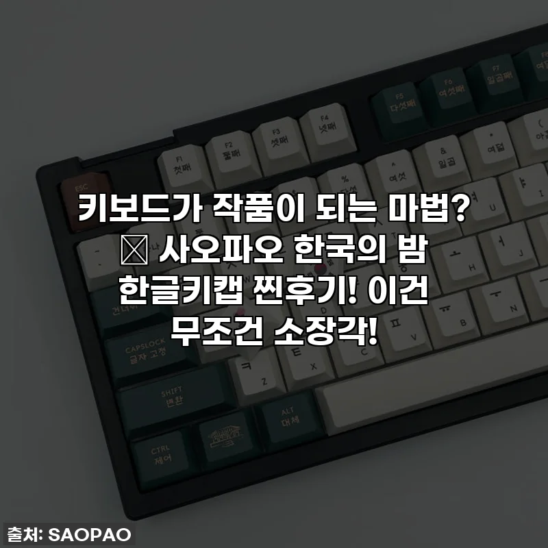 키보드가 작품이 되는 마법? ✨ 사오파오 한국의 밤 한글키캡 찐후기! 이건 무조건 소장각!