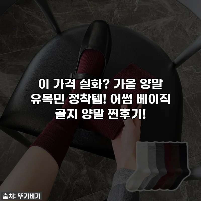 이 가격 실화? 가을 양말 유목민 정착템! 어썸 베이직 골지 양말 찐후기!