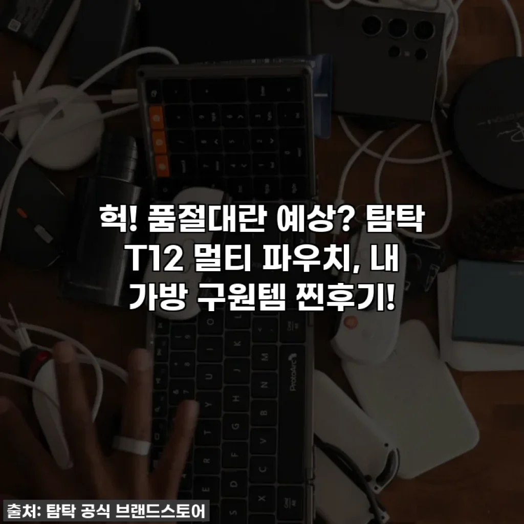 헉! 품절대란 예상? 탐탁 T12 멀티 파우치, 내 가방 구원템 찐후기!