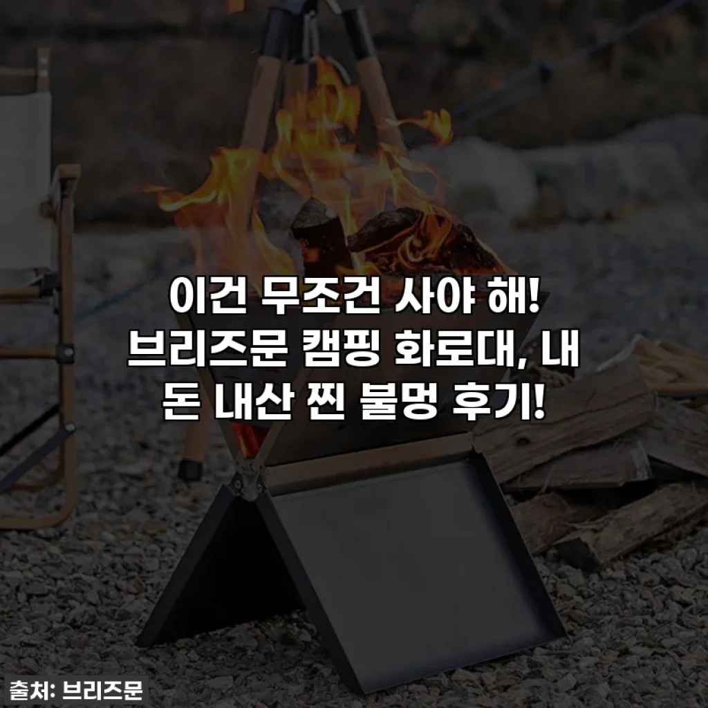 이건 무조건 사야 해! 브리즈문 캠핑 화로대, 내 돈 내산 찐 불멍 후기!