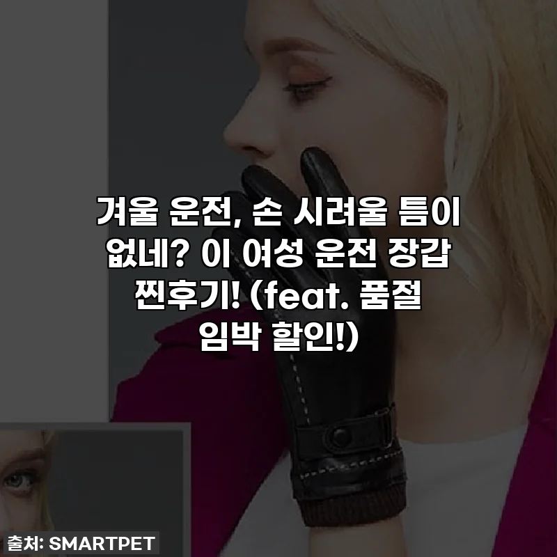 겨울 운전, 손 시려울 틈이 없네? 이 여성 운전 장갑 찐후기! (feat. 품절 임박 할인!)