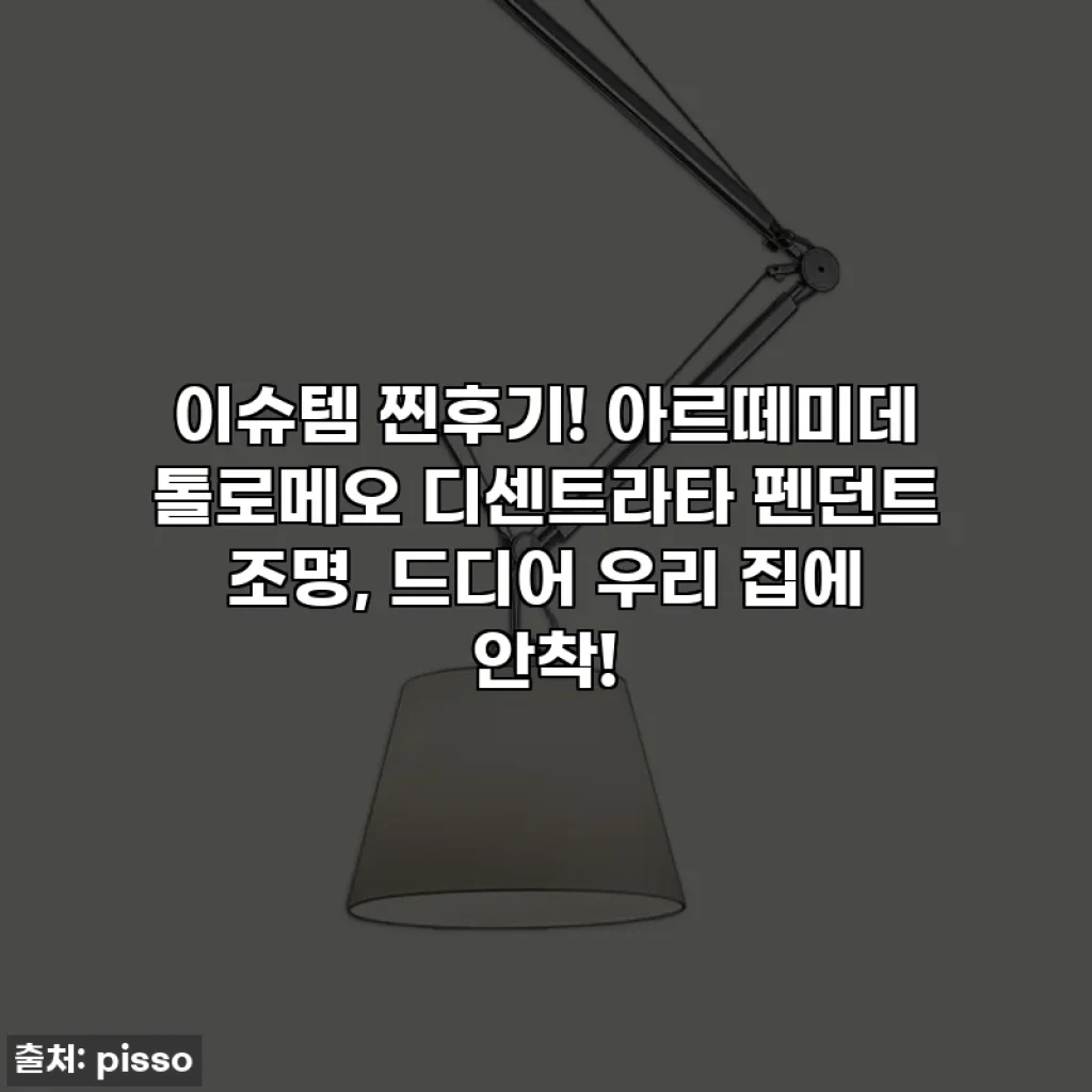 이슈템 찐후기! 아르떼미데 톨로메오 디센트라타 펜던트 조명, 드디어 우리 집에 안착!