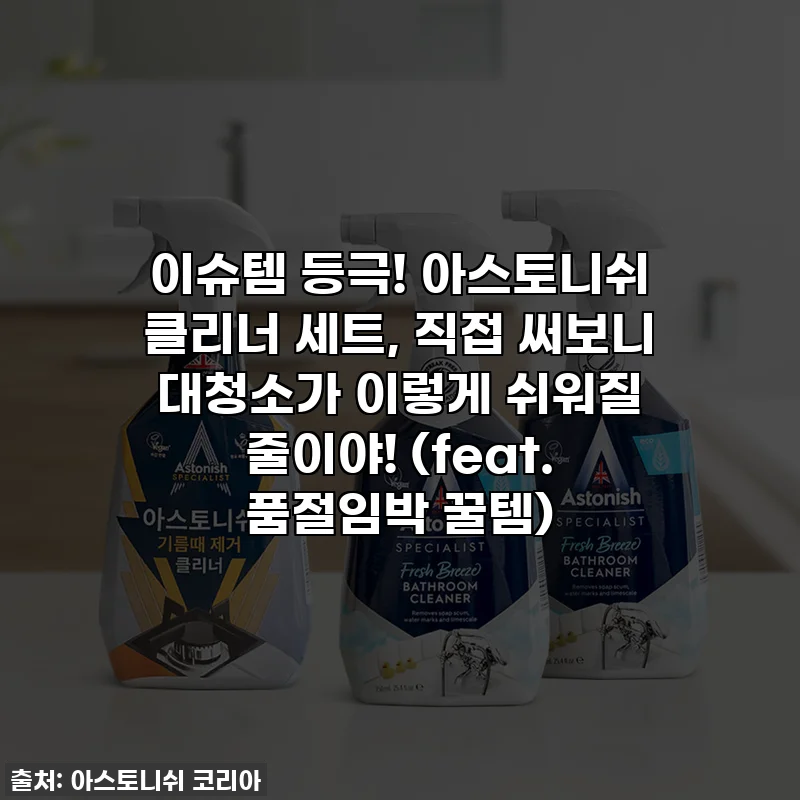 이슈템 등극! 아스토니쉬 클리너 세트, 직접 써보니 대청소가 이렇게 쉬워질 줄이야! (feat. 품절임박 꿀템)